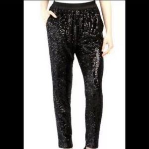 NWT-Ramy Brook Black Arlin Sequin Jogger